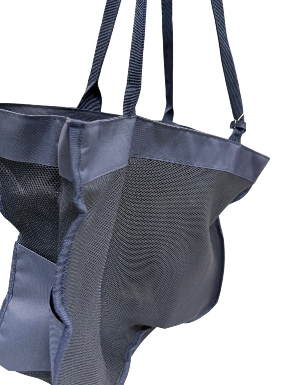 nwt Sunglow Oversized brand new blue mesh beach bag and zippered pouch